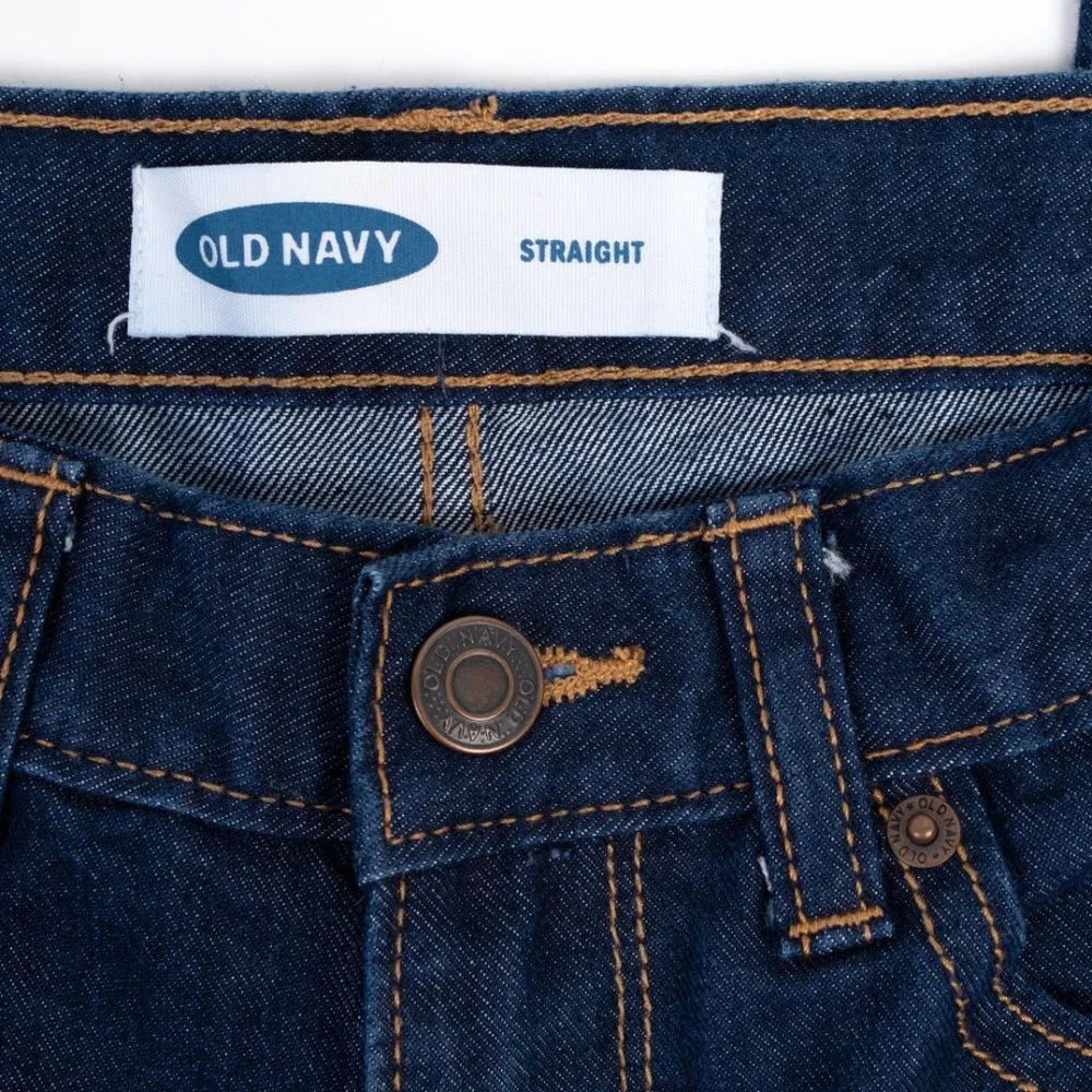 OLD NAVY Straight dark blue jeans size 14